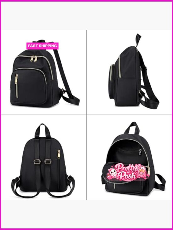 Water Resistant Nylon Mini Backpack Purse Travel Daypack main image 4